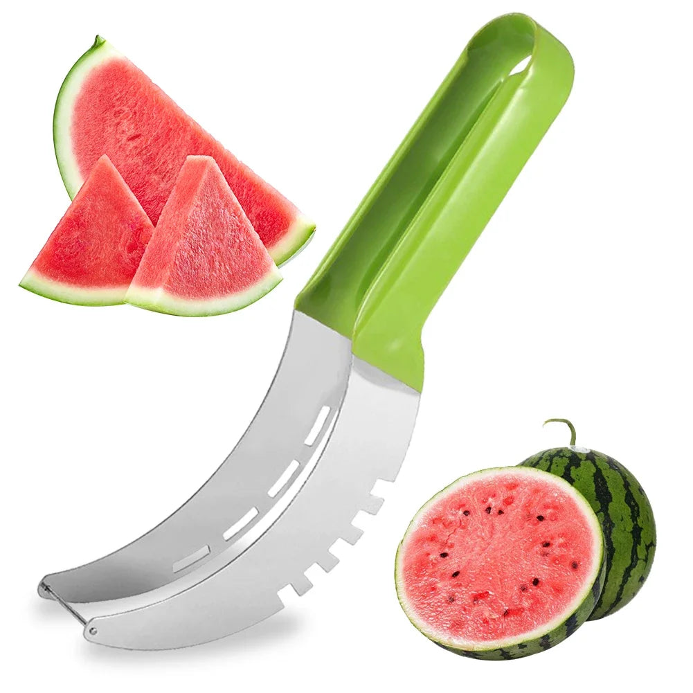 Stainless Steel Watermelon Slicer – Safe, Easy, Non-Slip
