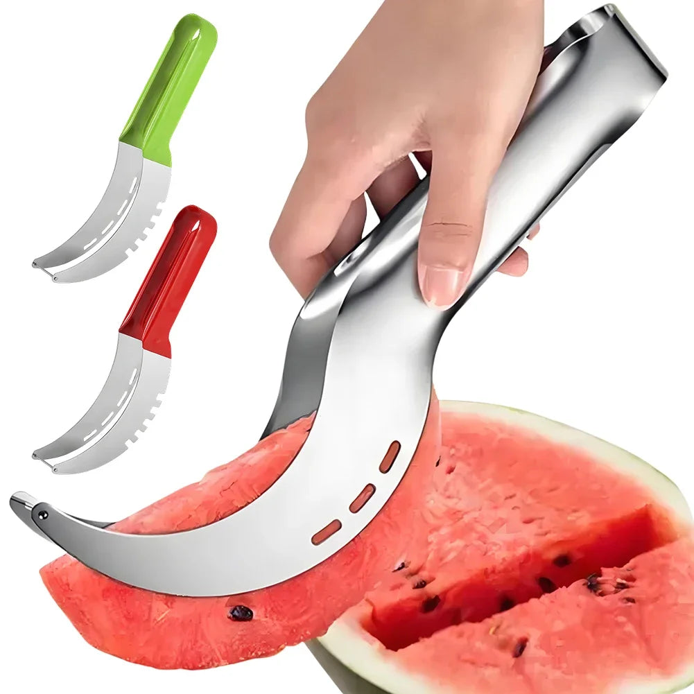 Stainless Steel Watermelon Slicer – Safe, Easy, Non-Slip