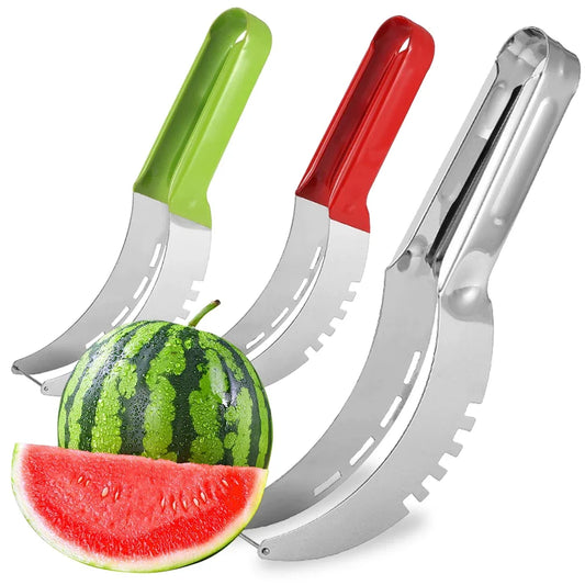 Stainless Steel Watermelon Slicer – Safe, Easy, Non-Slip